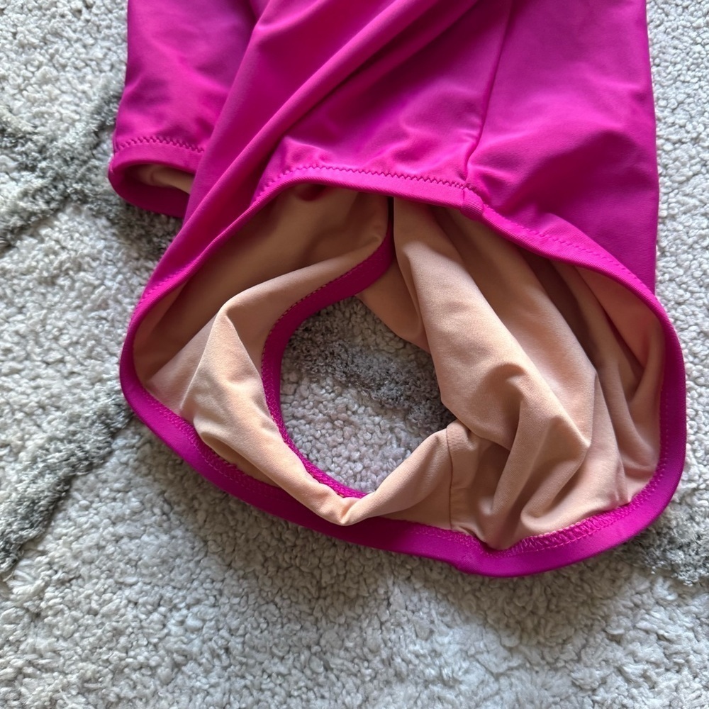 J Crew Fuchsia pink Smocked one piece swimsuit bathing suit XS - Picture 10 of 10